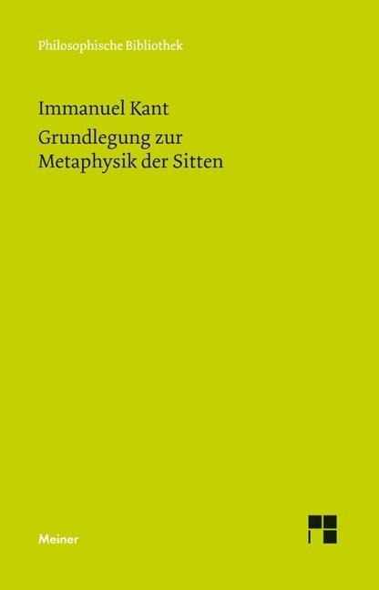 Grundlegung Zur Metaphysık Der Sıtten'ın resmi
